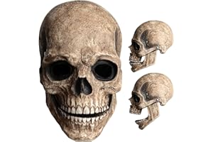 Anseetry Scary Halloween Mask, Joker Double layer Ripped Mask, Halloween Full Head Skull Mask with Moving Jaw Jaw