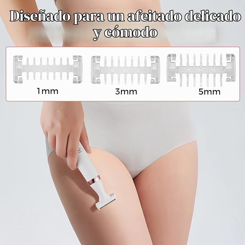 Barbear elétrico 5 em 1 para mulheres, kit recarregável de depilação, barbeador feminino para corpo, biquíni, rosto, nariz e sobrancelhas, barbear sem fios para mulheres em seco e molhado, QR-8005