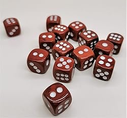 Natural Hand Carved Gemstone Dices, 15mm/0.59in, 6