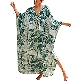 cthseie Women Animal Print Kaftan Dresses Plus Size Swimsuit Coverup 2025 Summer Bathing Suit Caftan Loungewear Beach Dress