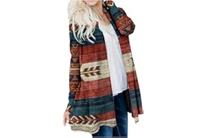 YUTANRAL Cardigan For Women Christmas Casual Loose Plus Size Tops Jackets Fashion Print Open Front Long Sleeve Shirts Coats