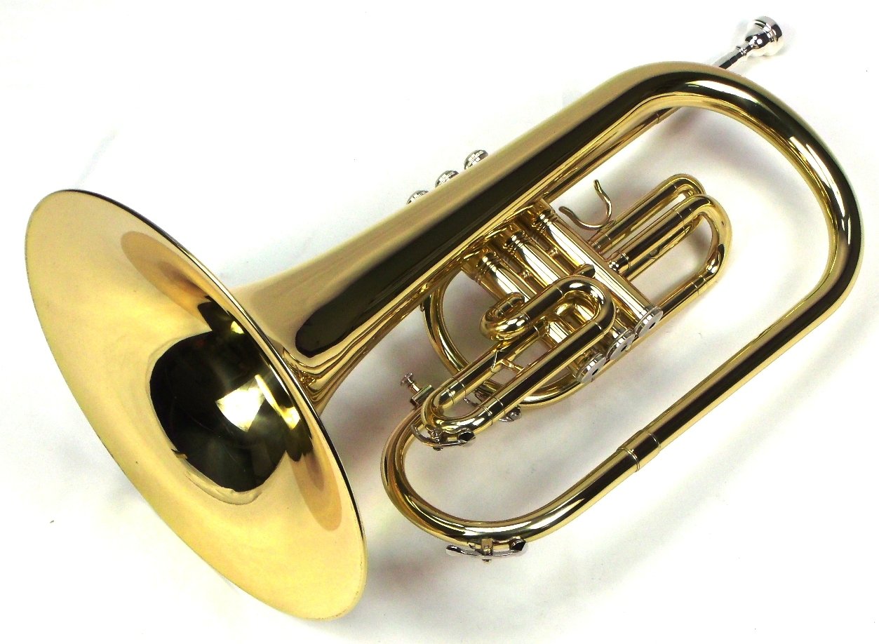 Moz Advanced Monel Pistons Marching Mellophone Key of F with Case and