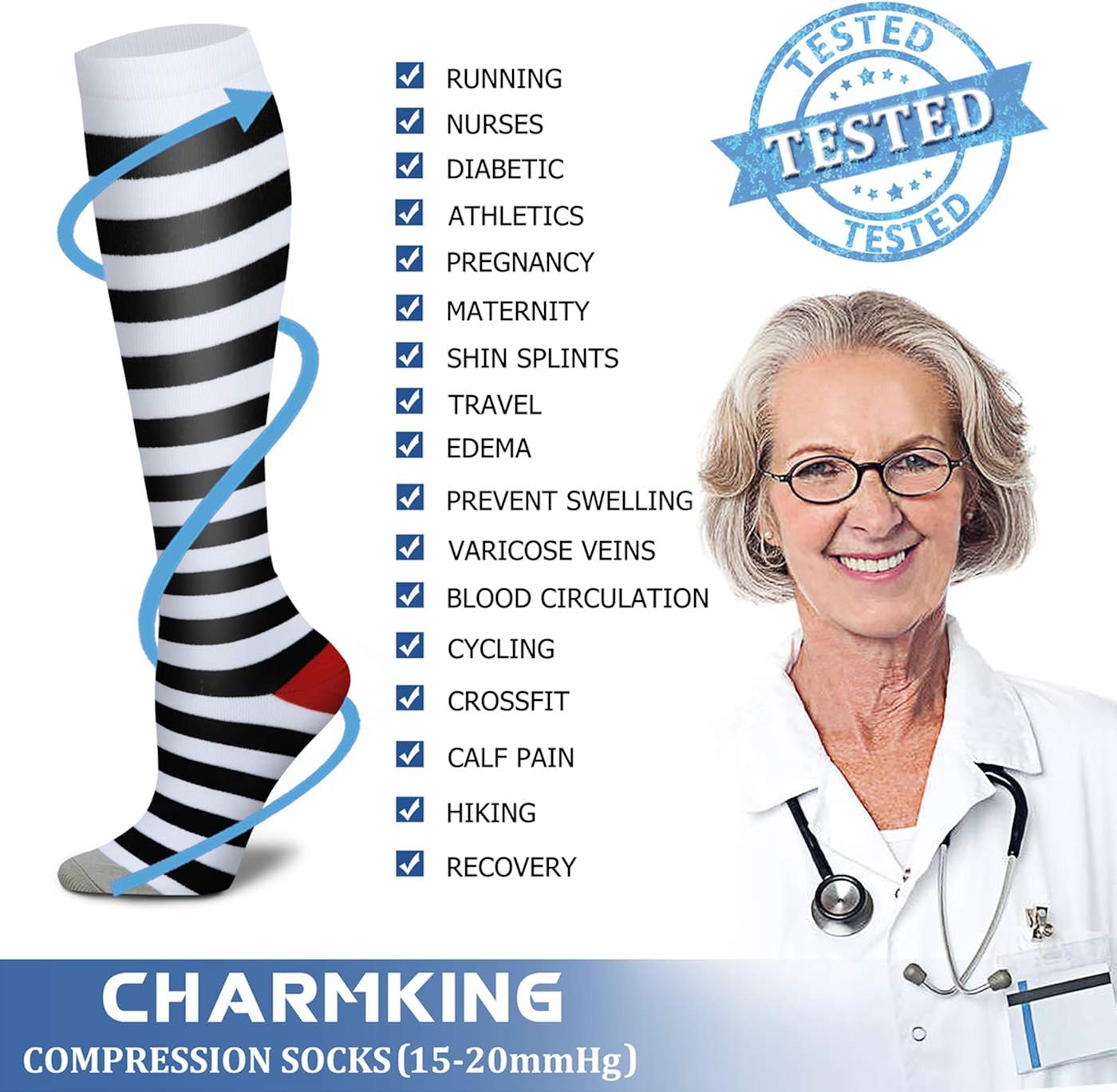 calcetín compresión