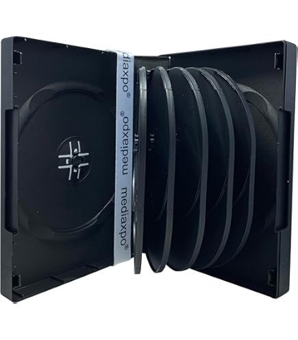 Amazon.com: Maxtek Black 12 Disc CD/DVD/Blu-ray Case with 5 Flip