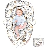 Baby Lounger, Portable Baby Lounger for Newborn 0–24 Months, Infant Nest for Travel, Floor Time, and Crib Use, Baby Essentials for Home (Hoot)