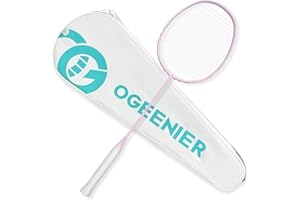 OGEENIER Professional 4U Carbon Fiber Badminton Racket - 30LBS - Includes Badminton Grip and Bag, Lightweight Badminton Racquet for Gym
