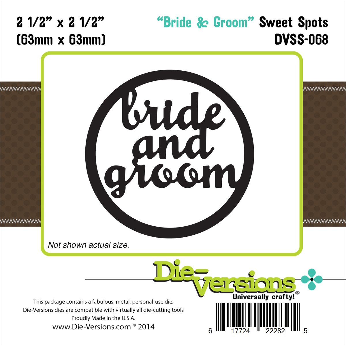 Sweet Spots Bride and Groom Word Design Die,