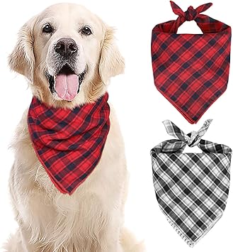 Buffalo plaid dog bandana Clearance