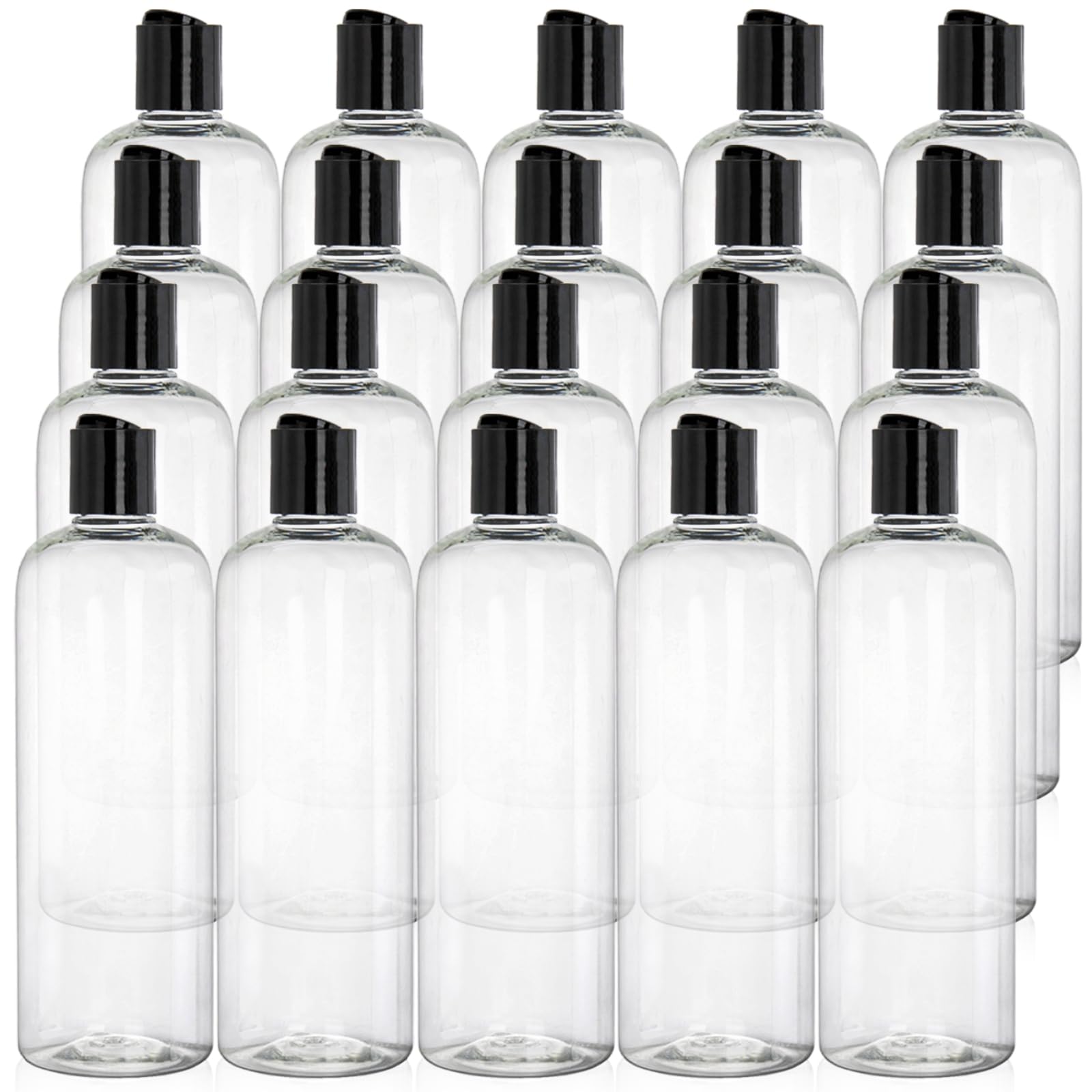 View 1 of **********MISSING PARTS*******
Peohud 20 Pack 16oz Clear Plastic Empty Bottles with Disc Top Flip Caps, Refillable Shampoo Bottles, Squeezable Travel Containers for Lotions, Cosmetics, Liquid Body Soap, Creams, BPA Free