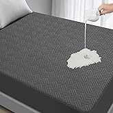GOPOONY Waterproof Mattress Protector California King Size - Breathable, Noiseless, Ultra-Soft Bed Cover, Mattress Pad Cover with Deep Stretchable Pockets 8"-21" (Gray)