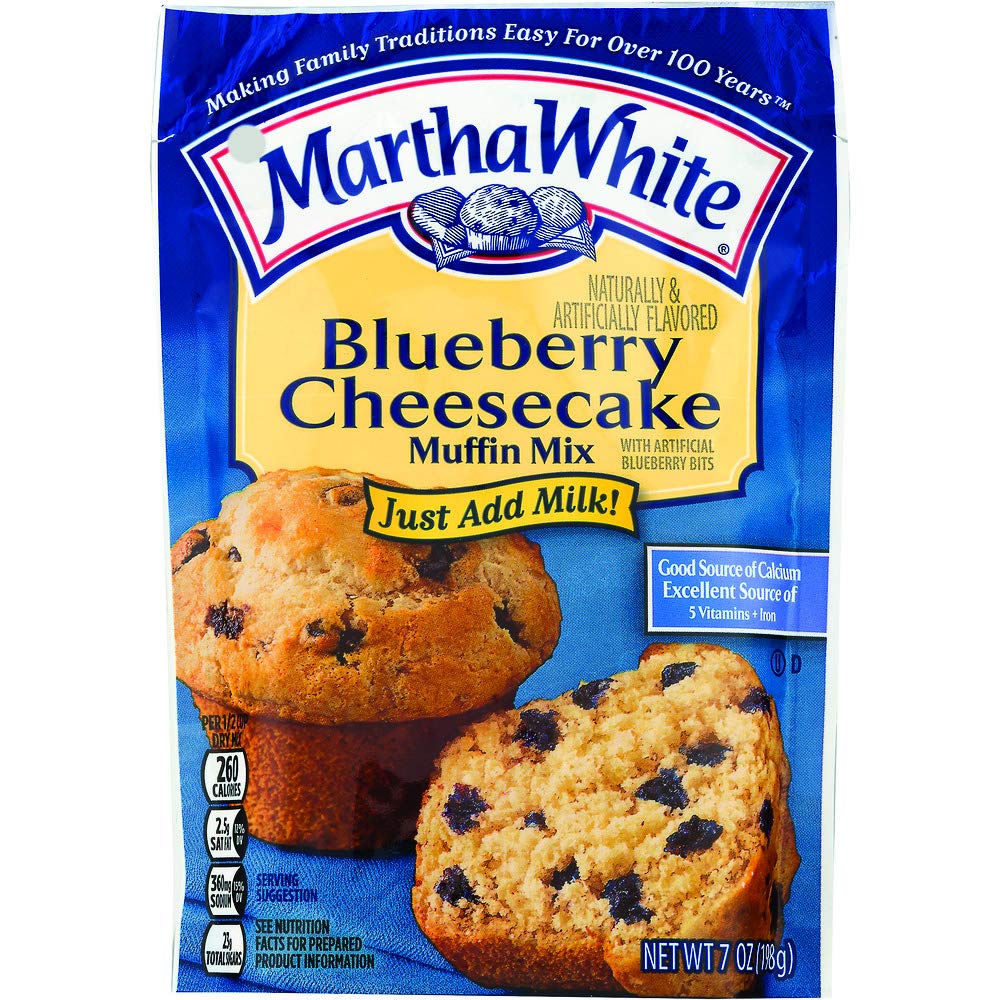 Amazon Com Martha White Blueberry Cheesecake Muffin Mix 7 Ounce Pack Of 12 Grocery Gourmet Food
