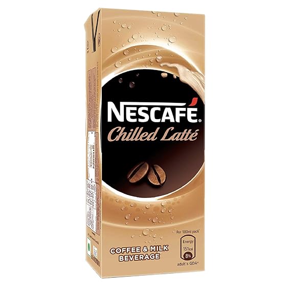 Nescafe Chilled Latte, ReadyToDrink Cold Coffee, 180Ml Tetra Pak