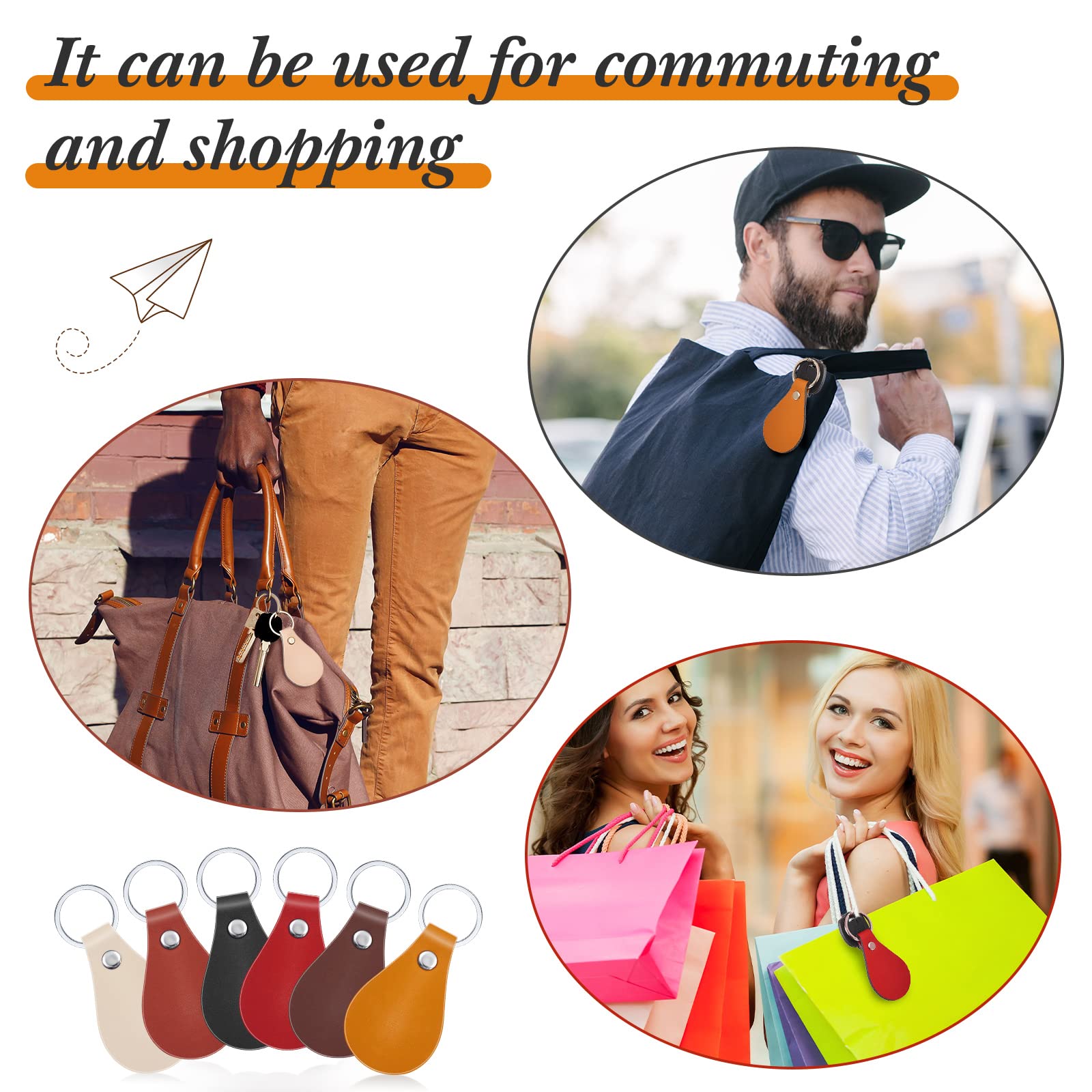 Taiyin 30 Pcs Leather Key Fob Kit for DIY Craft PU Blanks with Rivets and Key Ring for Laser Engraving Keychain(Multi Colors)