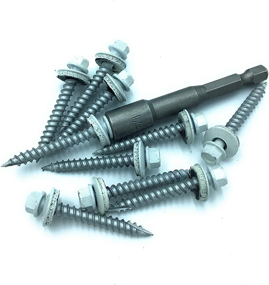 EAGLE 1 (500 Count) Metal Roofing Screws Painted Hex Washer Head Sheet