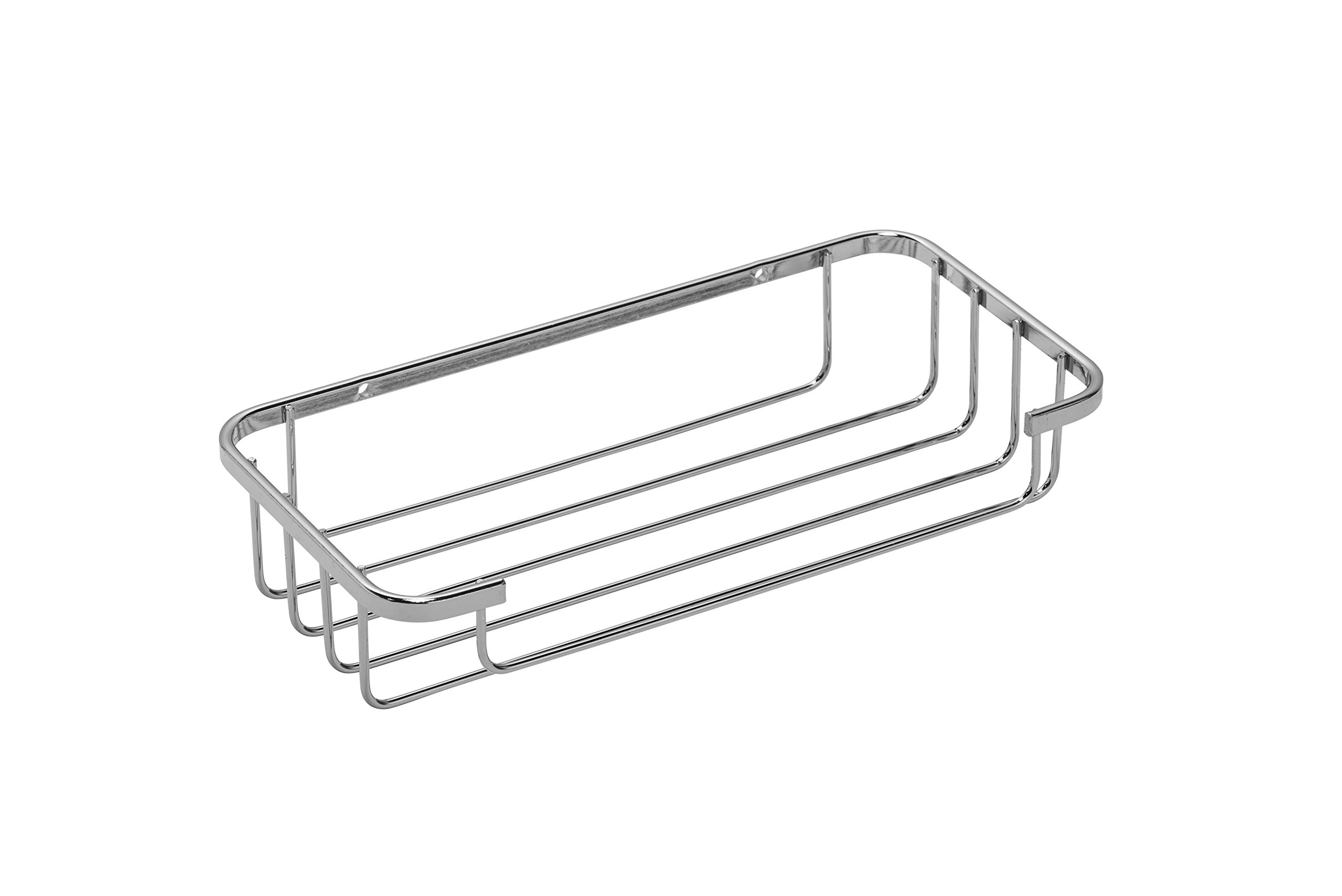 Croydex Chrome Wall Mounted Cosmetic Shower Basket - Bathroom Storage & Organisation - Shower Caddy Home Essentials - Rust Free Guarantee 5 Years - Durable Mild Steel - Fixings Included