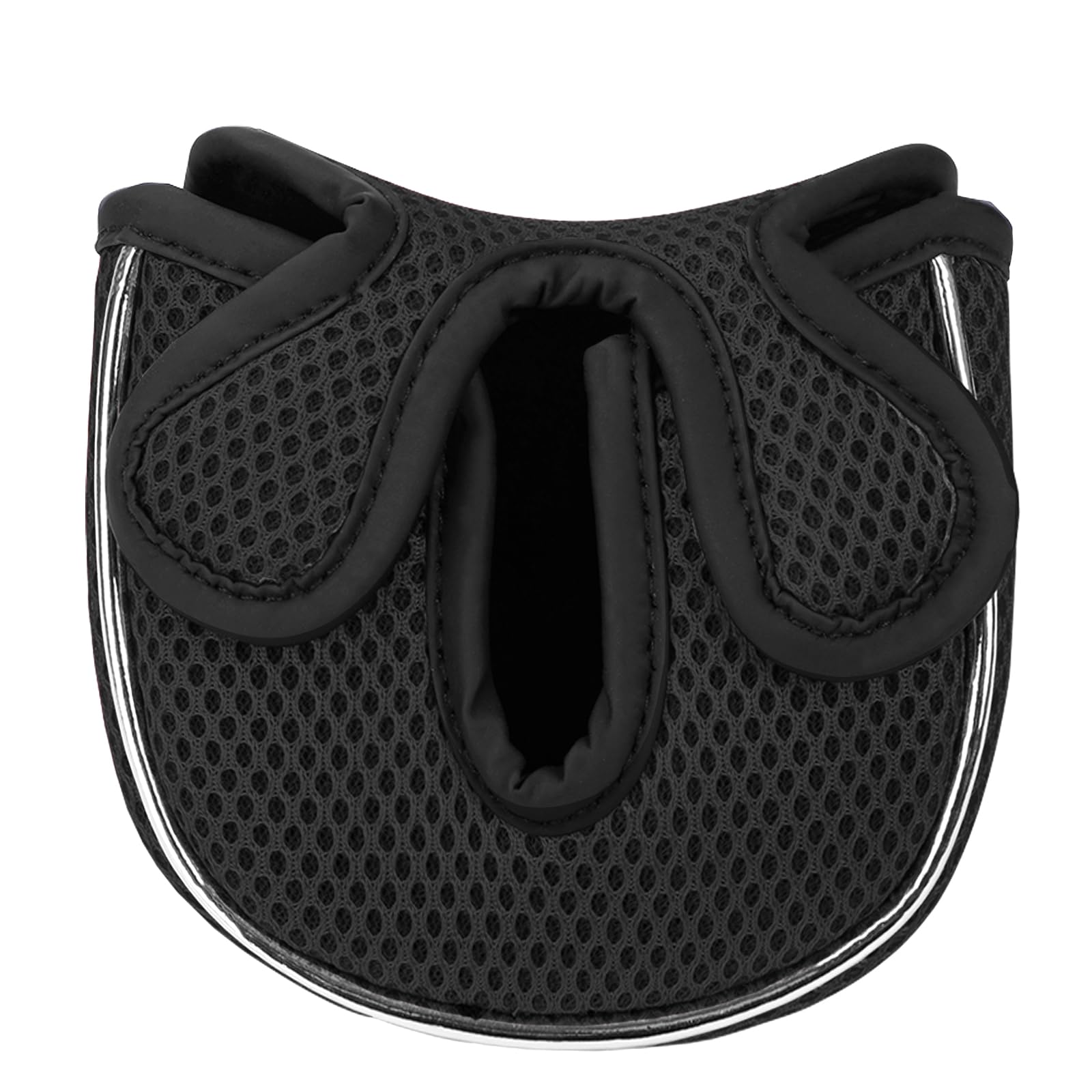 Andux Mesh Golf Putter Head Covers for Low Center Shaft Putter MT/TG22, Semicircle Black