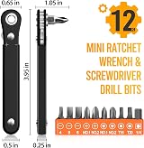 HELEMAN Mini Ratchet Angled Screwdriver Set for Tight Spaces - Tools for Dad view 9