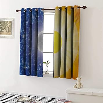 Amazon Com Flyerer Space Decorative Curtains For Living Room