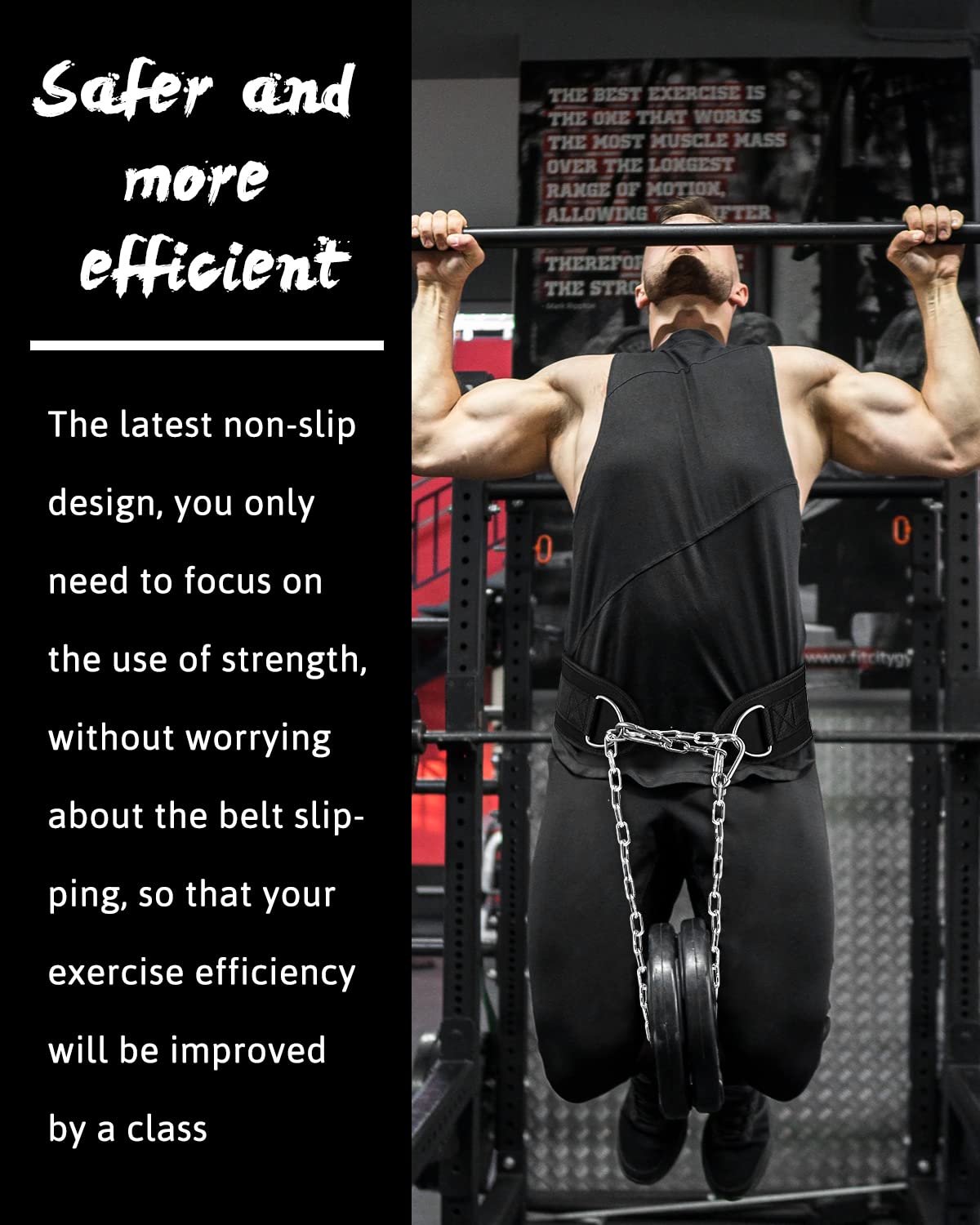 Seektop Dip Belt for Weightlifting - GYM Workout Pull Ups with Chain,...