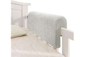 AEOCOO Bed Rail Bumpers Protector, Hospital Bed Rails Padding, Loft Beds and Bunk Beds Bumpers Protector, Premium Soft Memory Foam - Anti-Bump | Fall Prevention, Size 35.4 x 5.5 x 11.8 Inches, Gray