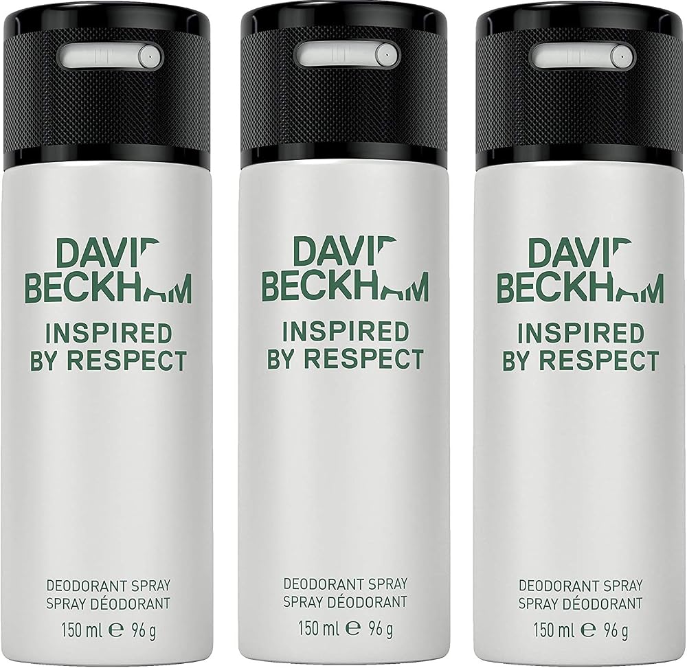 Beckham Respect Deodorant Body Spray for Men 150 ml 3 Pack