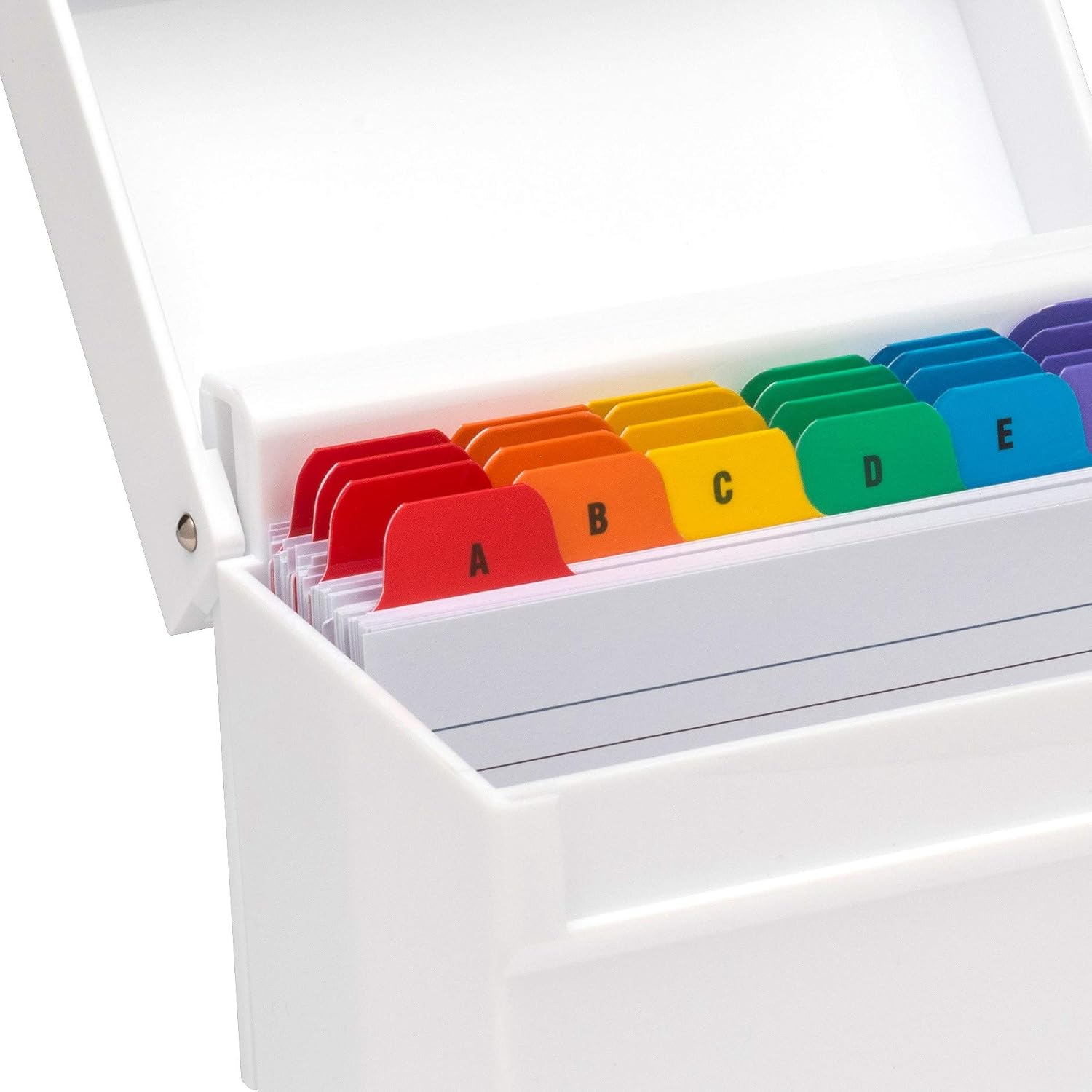 Osco White Gloss Plastic Index Box, White (Medium), Single - Image 4