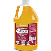 Cliganic Organic Jojoba Oil Bulk, Gallon Size 128oz, 100% Pure - Non-GMO
