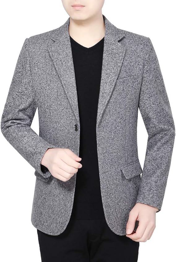 Amazon メンズ ブレザー ジャケット 紳士服 ビジネススーツ メンズスタイリッシュなカジュアルな固体ブレザービジネス結婚式パーティー生き抜くコートスーツトップス スーツ メンズ 結婚式 二次会 通勤 礼服 細身 上質 コート ジャケット 通販