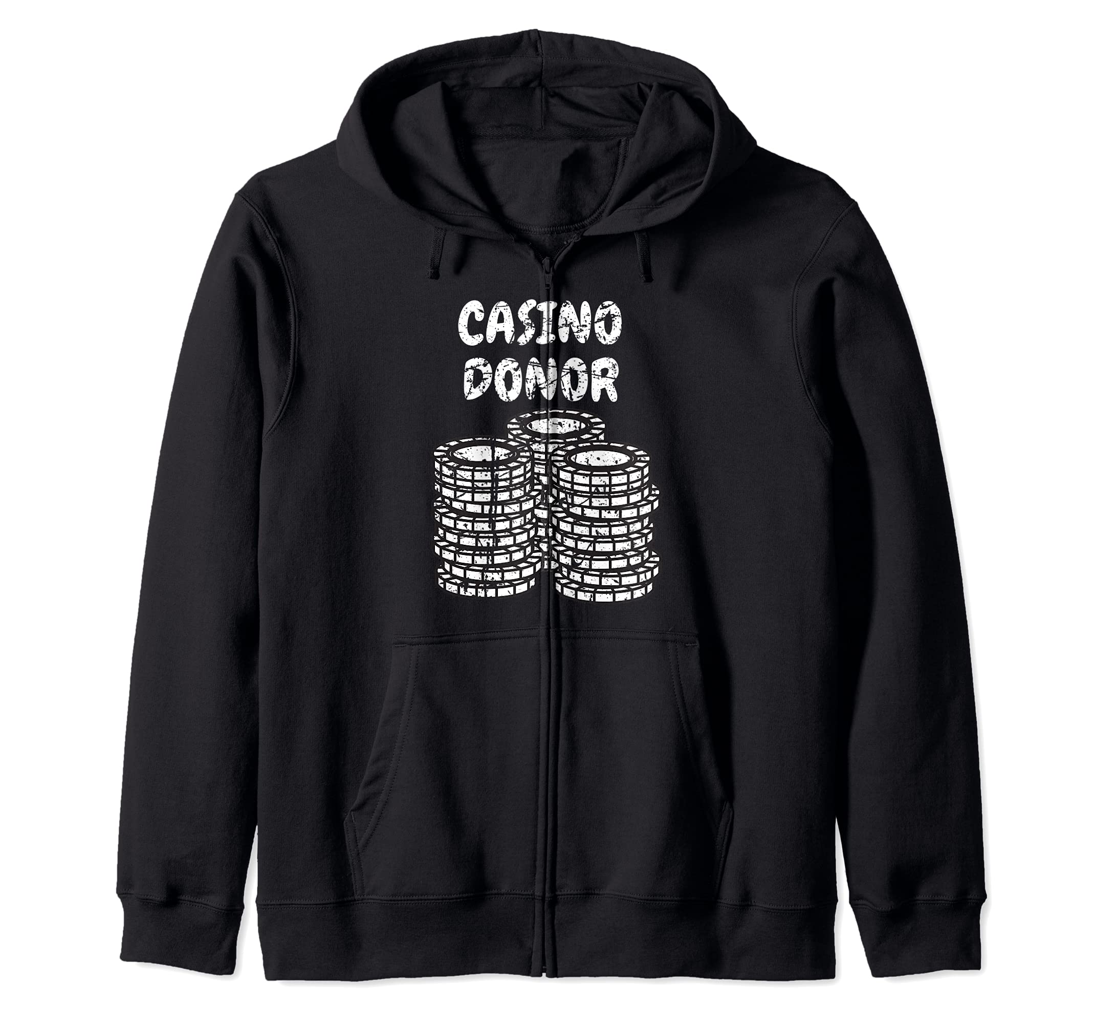 Funny Casino Donor Design Poker Player Zip Hoodie
