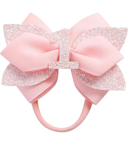 Adorable Pink Bow Hair Clips For Girls – Handmade 5pc Set By BT