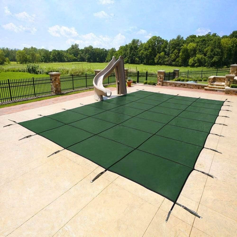 YARD GUARD Deck Lock Rectangle Mesh 18'x36' Inground Swimming Pool Safety Cover