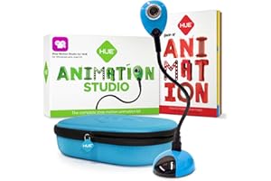 HUE Animation Studio: Complete Stop Motion Kit (Camera, Software, Book) for Windows/macOS (Blue) with Carry Case