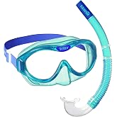 Mares Kids' Combo Dilly, TPE Face Piece Mask &amp; Ergonomic Snorkel Swimming Snorkeling Set for Ages 4-7
