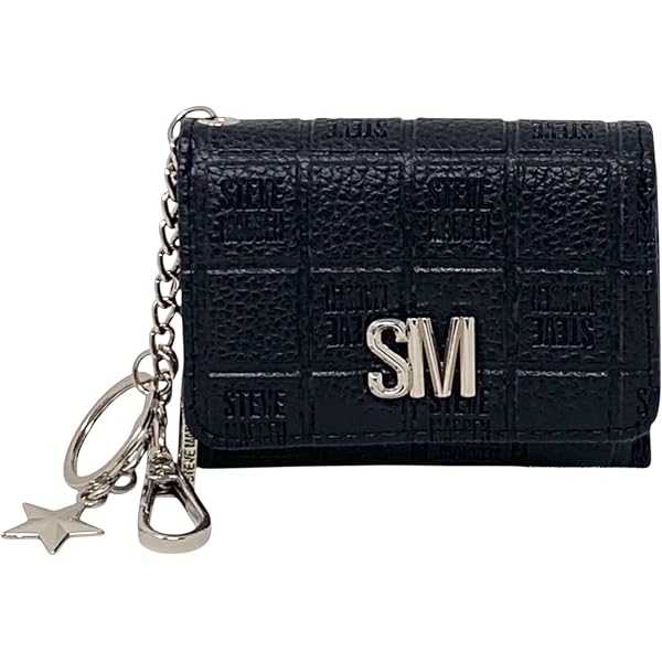 Steve Madden Fenix Mini Borsa A Catena Donna: Portafoglio A Tracolla Con Slot Per Carte E Chiusura A Scatto - Nero
