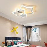 Tioolo Dimmable LED Ceiling Light, Star Ceiling Lamp with Remote, 16.5in | White Acrylic Kids Ceiling Light Fixture 3000-6000K Modern Flush Mount LED Chandelier for Boys Girls Bedroom Nursery Playroom