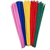 eBoot 100 Pcs Pipe Cleaners Chenille Stem 6 x 300 mm, Assorted Colors