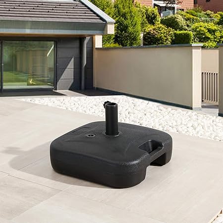 Amazon Com Festival Depot Outdoor Patio Umbrella Base 53 Lb Plastic Square Stand Weight Water Filled Umbrella Holder For Garden Poolside Beach All Weather Dia 1 5 Inner Outer2 0 Garden Outdoor
