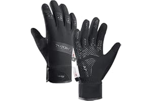 FOXLVDA 10℉ Winter Gloves Men Women, Waterproof Windproof Thermal Touch Screen with Non-Slip Grip and Warm Lining for Cold Weather Cycling Driving Hiking Running Golf Ski Snow Ski Sports Daily Work