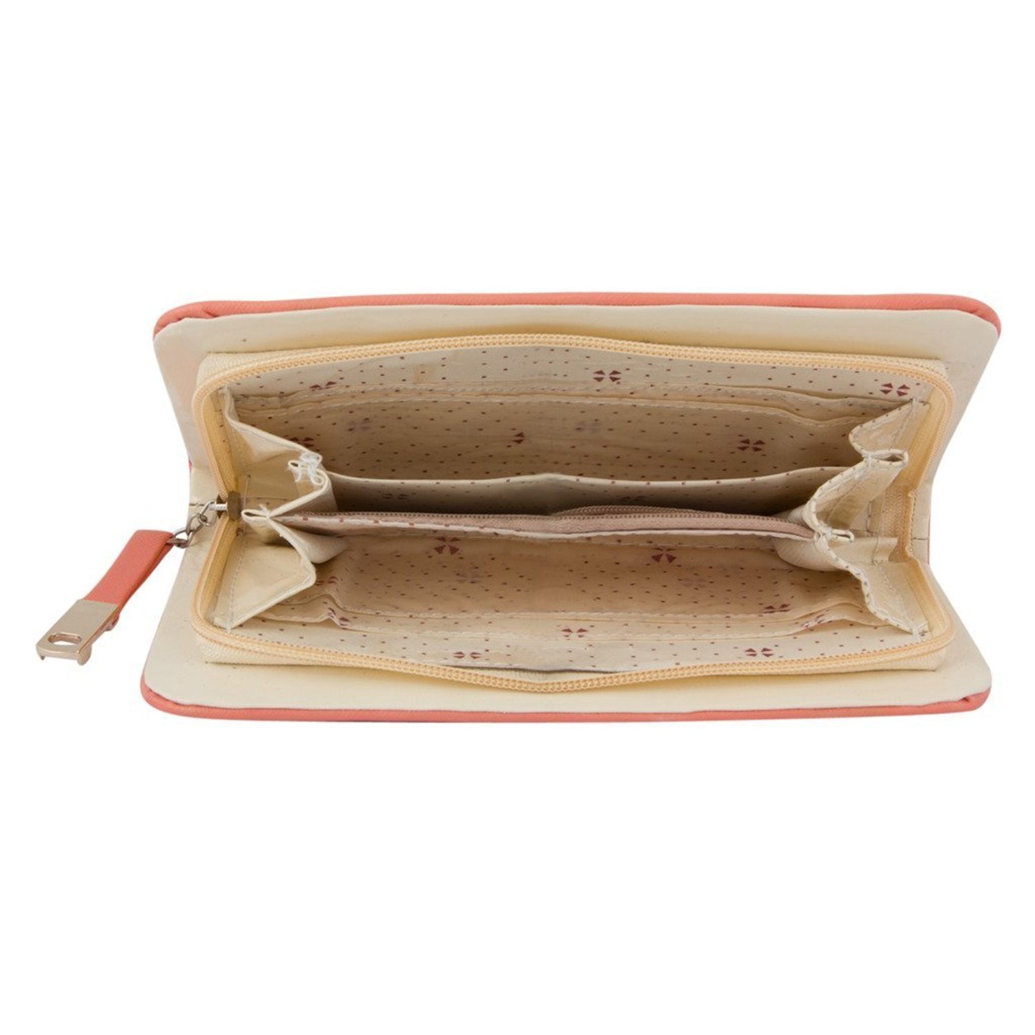 damdam women's handbag and wallet clutch special (combo offer) (peach)