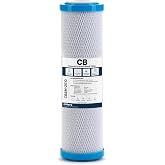 iFilters 0.5 Micron 2.5 x 10 Carbon Block Under Sink Water Filter | CBSM-2510 | Coconut Shell Carbon Block | Reduces CTO, VOCs, Cysts, Asbestos, Bacteria &amp; Sediment