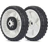 GICOOL 138-3216 115-4695 Rear Wheels for Older Toro 20332 20333 20334 Mower | Drive Wheels with Hard Plastic Gear, for Toro Recycler 22 Lawn Mowers with Serial Numbers up to 313999999&zwnj;, 2 Pack