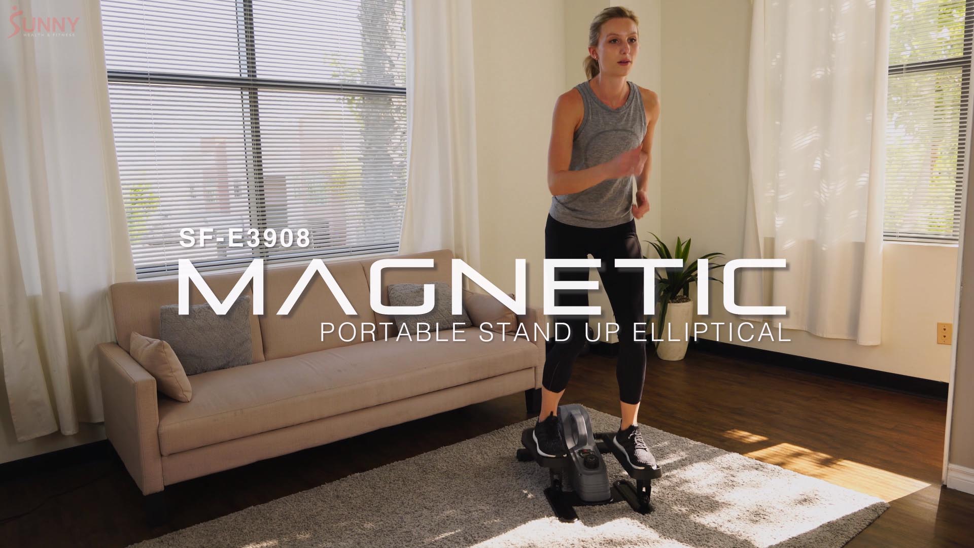 Sunny-Health-Fitness-Portable-Stand-Up-Elliptical-SF-E3908-Gray