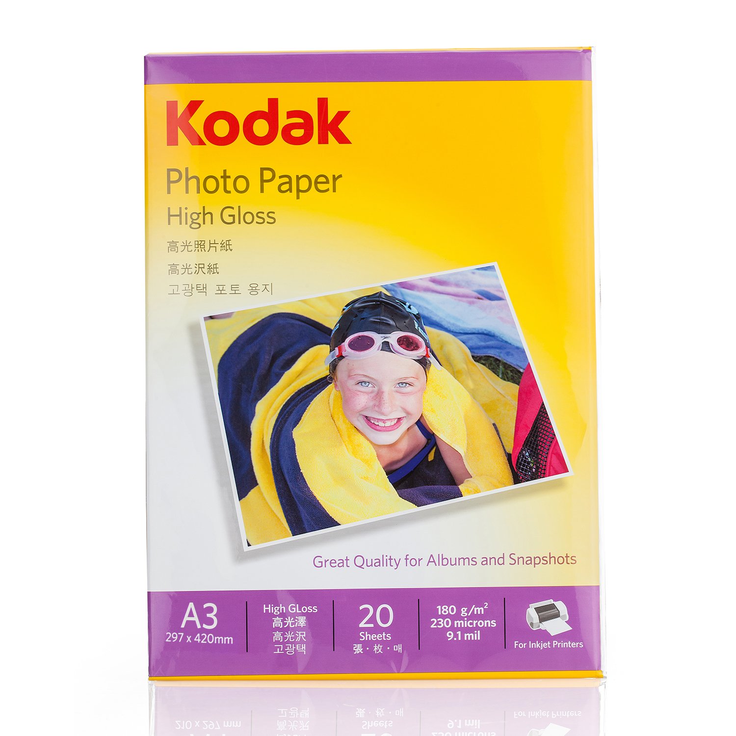 Kodak A3 Photo Paper 297x420mm 180gsm High Glossy Water Resistant