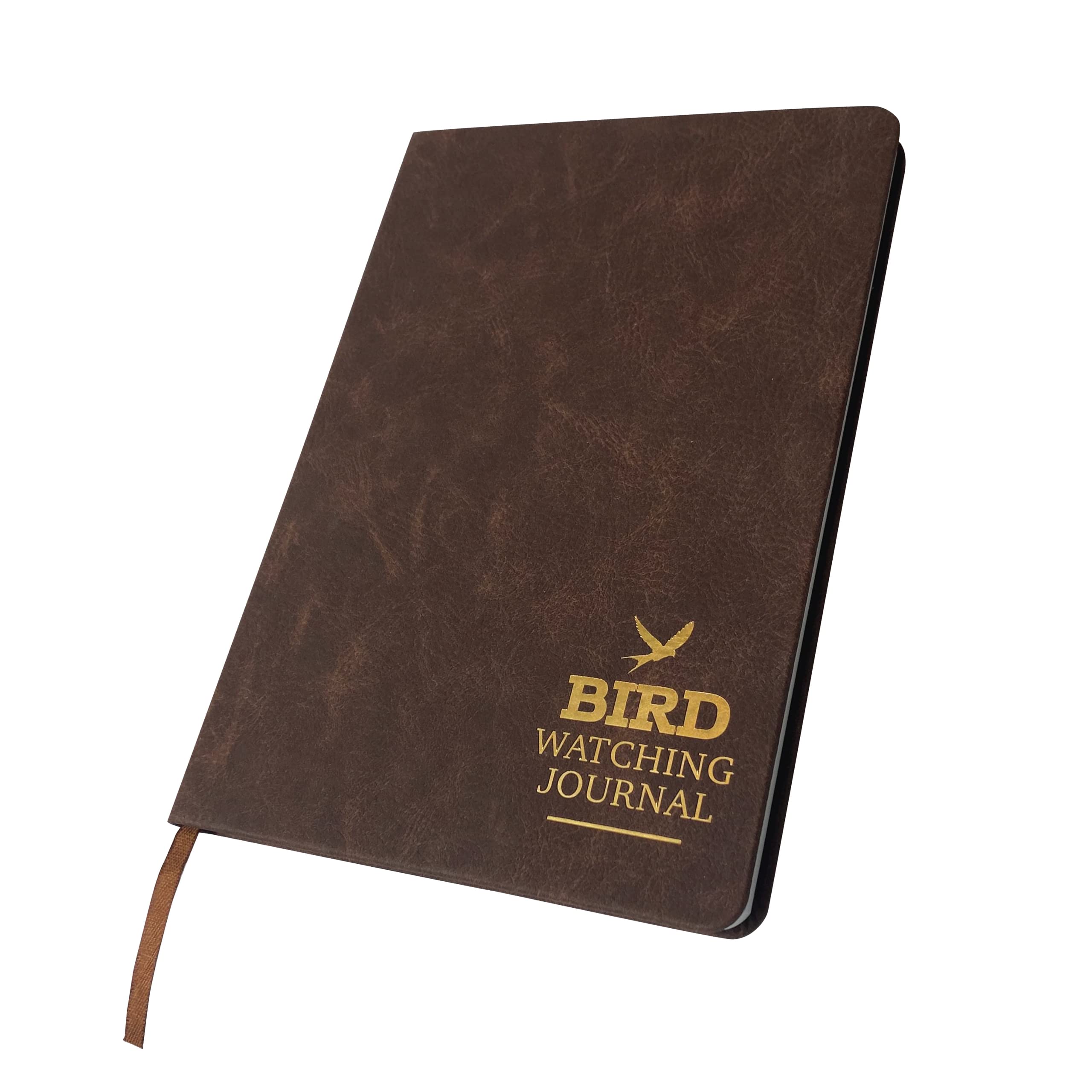 MOONPEAK PUBLISHERS - Bird Watching Journal Textbook Binding – 1 Jan. 2022 Vegan Leather Notebook A5, Hardcover Material. 6x9 inches 22.86x15.24cm