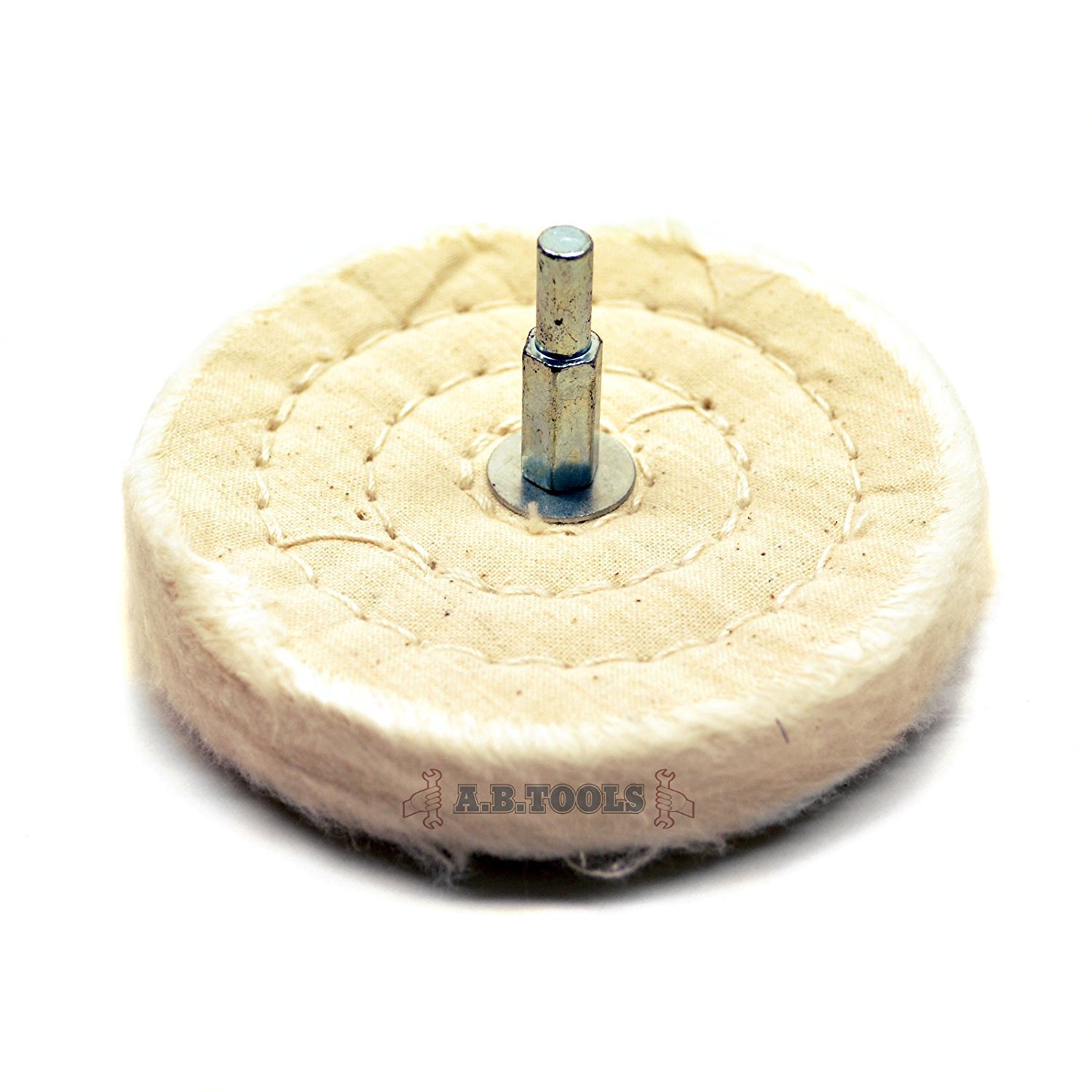 toolzone DR208 100 mm Cloth Polishing Mop Wheel - White