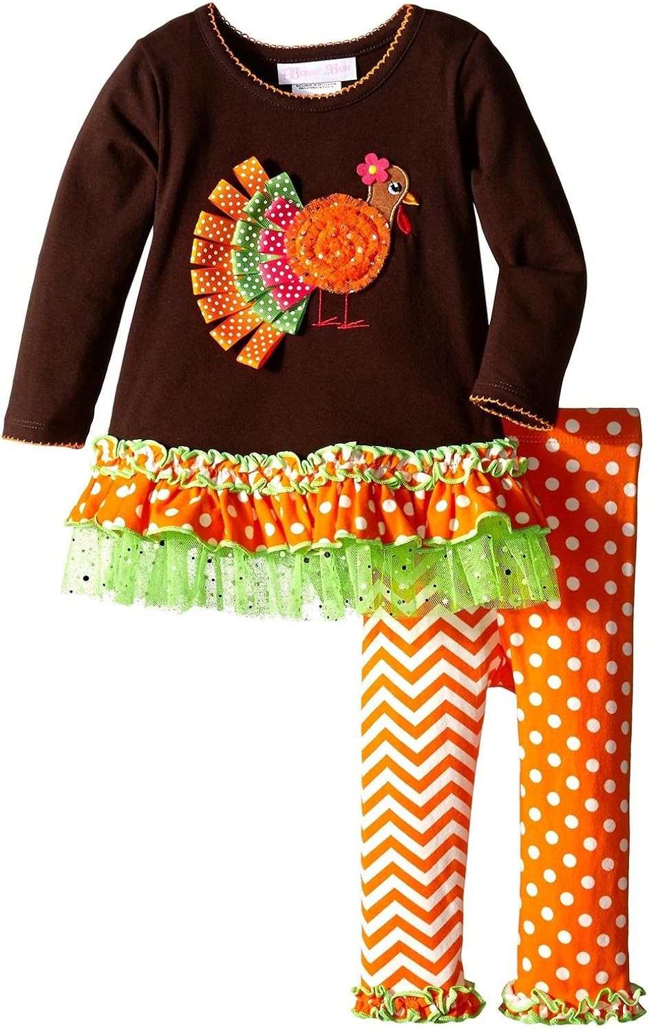 Amazon.com: Bonnie Jean Little Girls Thanksgiving Ribbon ...