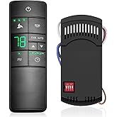 3-Speed Universal Ceiling Fan Remote Control Kit for Hampton Bay | Replacement for Home Decorators Collection Harbor Breeze Hunter, with Timer Light Dimmer, 2AAZPHD3/HD3 KUJCE10320/TR222A