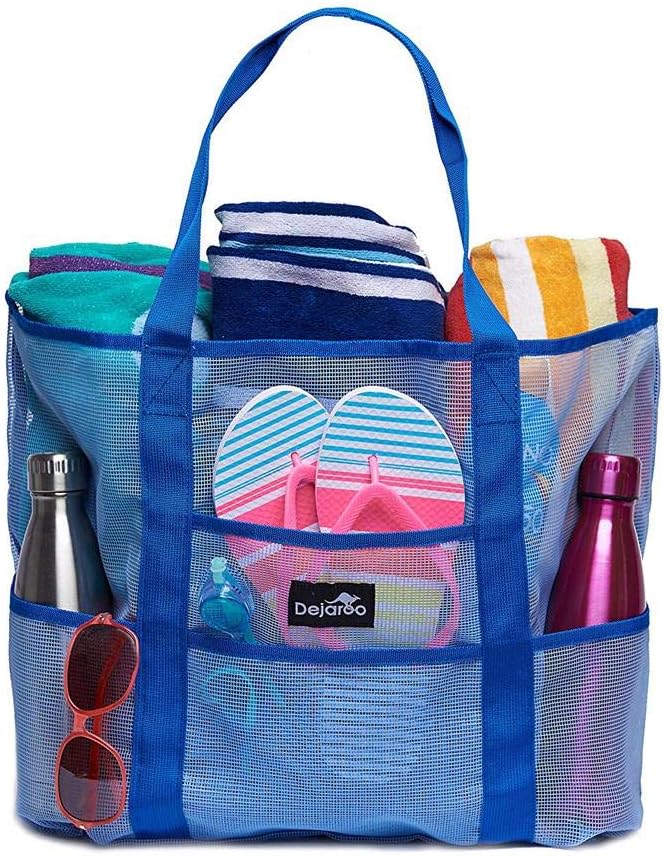 Mesh Beach Bag - Lightweight Tote Bag For Toys & Vacation Essentials
