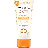 Aveeno Protect + Hydrate Moisturizing Body Sunscreen Lotion With Broad Spectrum Spf 60 & Prebiotic Oat, Weightless & Refreshi
