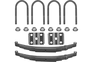 2 Leaf of Replacement for SW5 Trailer Leaf Spring, 6000LB Trailer Axle Suspension Kit with 3000lb Leaf Springs and U-Bolt Kit
